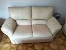 Zestaw wypoczynkowy skórzany kanapa sofa z funkcją spania - 7