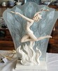 Angielska figuralna lampa w stylu Art Déco Kobieta z pochodn - 1