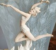 Angielska figuralna lampa w stylu Art Déco Kobieta z pochodn - 2
