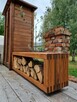 Ławka masywna, siedzisko drewniane ogrodowe 3D - 9