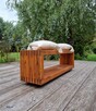 Ławka masywna, siedzisko drewniane ogrodowe 3D - 5