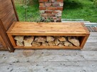 Ławka masywna, siedzisko drewniane ogrodowe 3D - 10