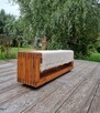 Ławka masywna, siedzisko drewniane ogrodowe 3D - 4