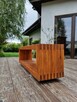 Ławka masywna, siedzisko drewniane ogrodowe 3D - 2