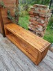Ławka masywna, siedzisko drewniane ogrodowe 3D - 8