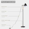 LAMPA STOJĄCA REGULOWANA LAMPA PODŁOGOWA 40 W metal + drewno - 6