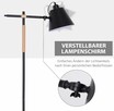 LAMPA STOJĄCA REGULOWANA LAMPA PODŁOGOWA 40 W metal + drewno - 4