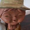 Vintage figurka ceramiczna Japonka z dzbankiem - 8