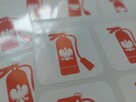 Naklejki, wlepki z motywem Polska Narodowa Gaśnica 5szt - 2