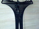 Seksowne bodystocking z kokardą - 5