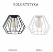 Lampa wisząca sufitowa diament loft Czarna lub Biała - 4
