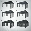 Wiata samochodowa Carport 6x6m zadaszenie - 11