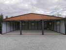 Garaż blaszany 9x5 drewnopodobny dwustanowiskowy dwuspadowy - 4