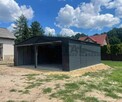 Garaż blaszany 7x6 grafitowy dwustanowiskowy - 3
