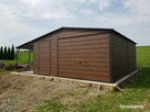 Garaż blaszany 5x7 drewnopodobny + wiata 3x7 - 1