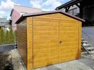 Garaż blaszany 3x5 drewnopodobny dwuspadowy - 2