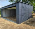 Garaż blaszany 5x6 jednospadowy na przód z bramą segmentową - 2