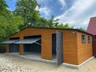 Garaż blaszany 10x5 drewnopodobny dwustanowiskowy dwuspadowy - 3