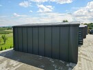 Garaż blaszany 4x6 na rąbek grafitowy brama uchylna - 3