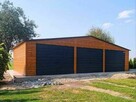 Garaż blaszany 10x6 drewnopodobny trzystanowiskowy dwuspadowy - 2