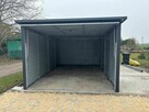 Garaż blaszany 3x5 grafitowy jednospadowy brama uchylna - 3
