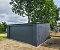 Garaż blaszany 5x6 jednospadowy na przód z bramą segmentową - 3