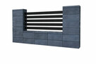 Ogrodzenie frontowe z bloczków styrobud alumioniowe palisady - 3