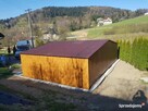Garaż blaszany 8x7 drewnopodobny dwustanowiskowy - 3