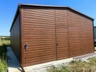 Garaż blaszany 12x6 drewnopodobny trzystanowiskowy dwuspadowy - 3