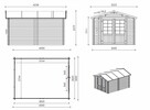 Drewniany domek ogrodowy 12.00 m2 - 3x4 m - 28 mm DOM661 - 2