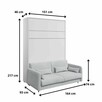 BED CONCEPT z sofą BC-18 140 Lenart Materac 140x200 - 11