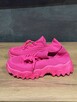 Różowe sportowe buty na grubej podeszwie - 4