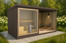 Sauna ogrodowa z wiatą - 500x245x230cm - realizacja - 5