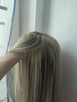 Peruka Jasny Blond Pasemka dla Kobiet Damska Długie Włosy - 4