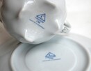 Srebrzona filiżanka ze spodkiem, BOLERO, porcelana Ćmielów - 8