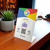 Stojak, prezenter z QR, NFC do opinii Google + LOGO FIRMY - 3