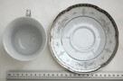Srebrzona filiżanka ze spodkiem, BOLERO, porcelana Ćmielów - 6