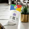 Stojak, prezenter z QR, NFC do opinii Google + LOGO FIRMY - 2