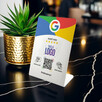 Stojak, prezenter z QR, NFC do opinii Google + LOGO FIRMY - 4