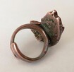 Stary artystyczny pierścionek miedziany z lat 70 - unikat. - 8