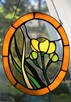 Kaczeńce, kwiaty, witraż Tiffany, zawieszka do okna - 2