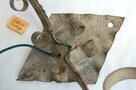 Stary kinkiet dwuramienny, metalowy, kuty, metaloplastyka - 4