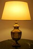 Klasyczna mosiężna lampa stołowa klasycyzm mosiądz antyk - 7