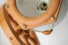 Lampa marynistyczna drewniana kinkiet koło sterowe drewno - 7
