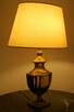 Klasyczna mosiężna lampa stołowa klasycyzm mosiądz antyk - 9