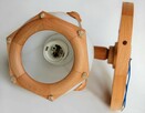 Lampa marynistyczna drewniana kinkiet koło sterowe drewno - 5