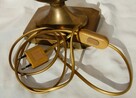 Klasyczna mosiężna lampa stołowa klasycyzm mosiądz antyk - 6