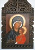 Matka Boża z Dzieciątkiem Jezus pisana rzeźbiona ikona - 2