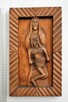 Pieta, płaskorzeźba ludowa drewno, Cepelia, rękodzieło, PRL - 4