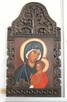 Matka Boża z Dzieciątkiem Jezus pisana rzeźbiona ikona - 10